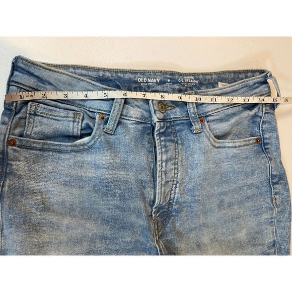 Old Navy Women Jeans Straight Leg Extra Stretch Secret Smooth Pockets Blue SZ 6S - Picture 4 of 9